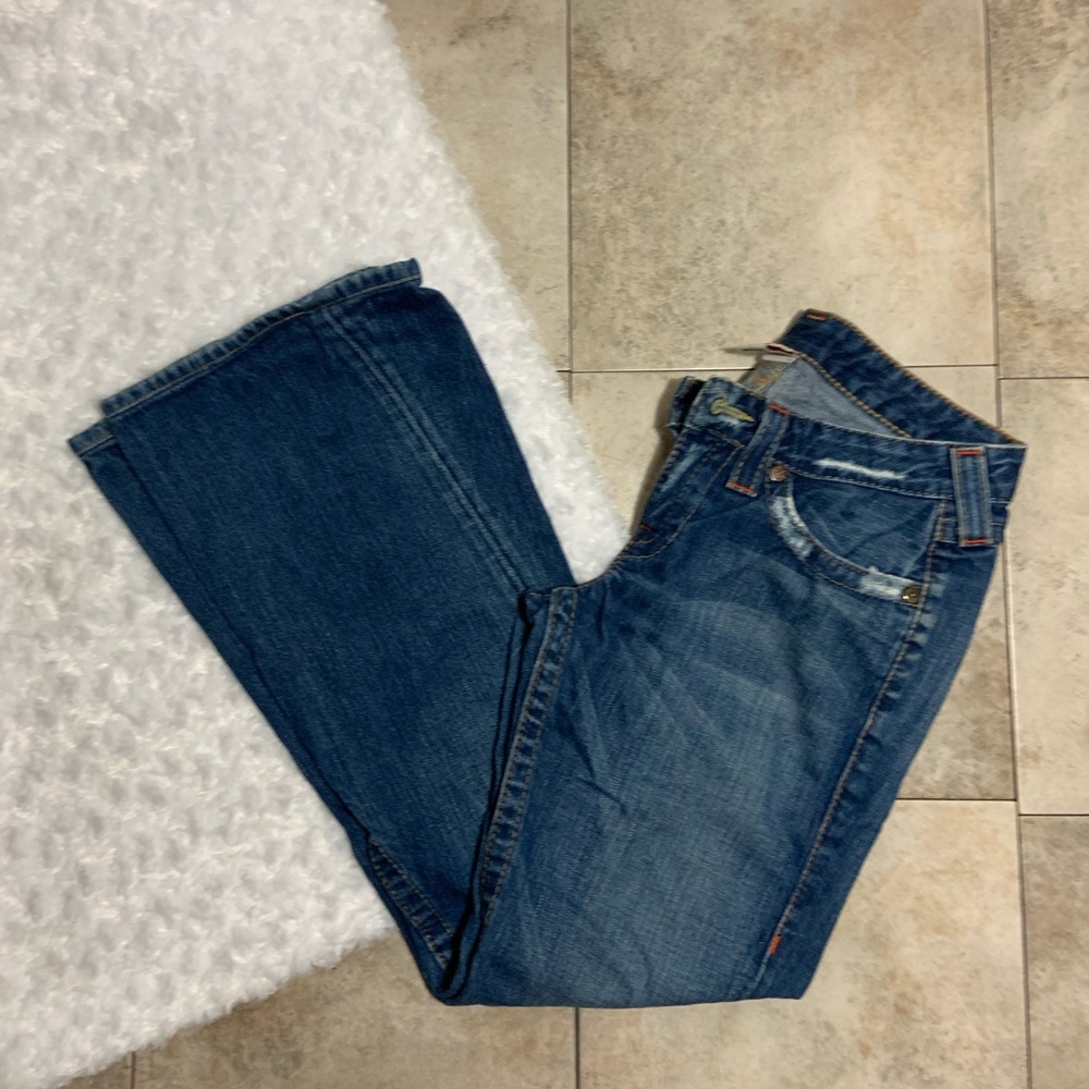 True Religion Distressed Joey Flare Jeans